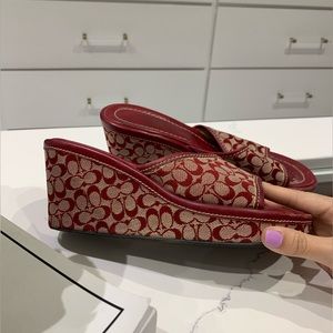 Coach Red Wedges Y2K